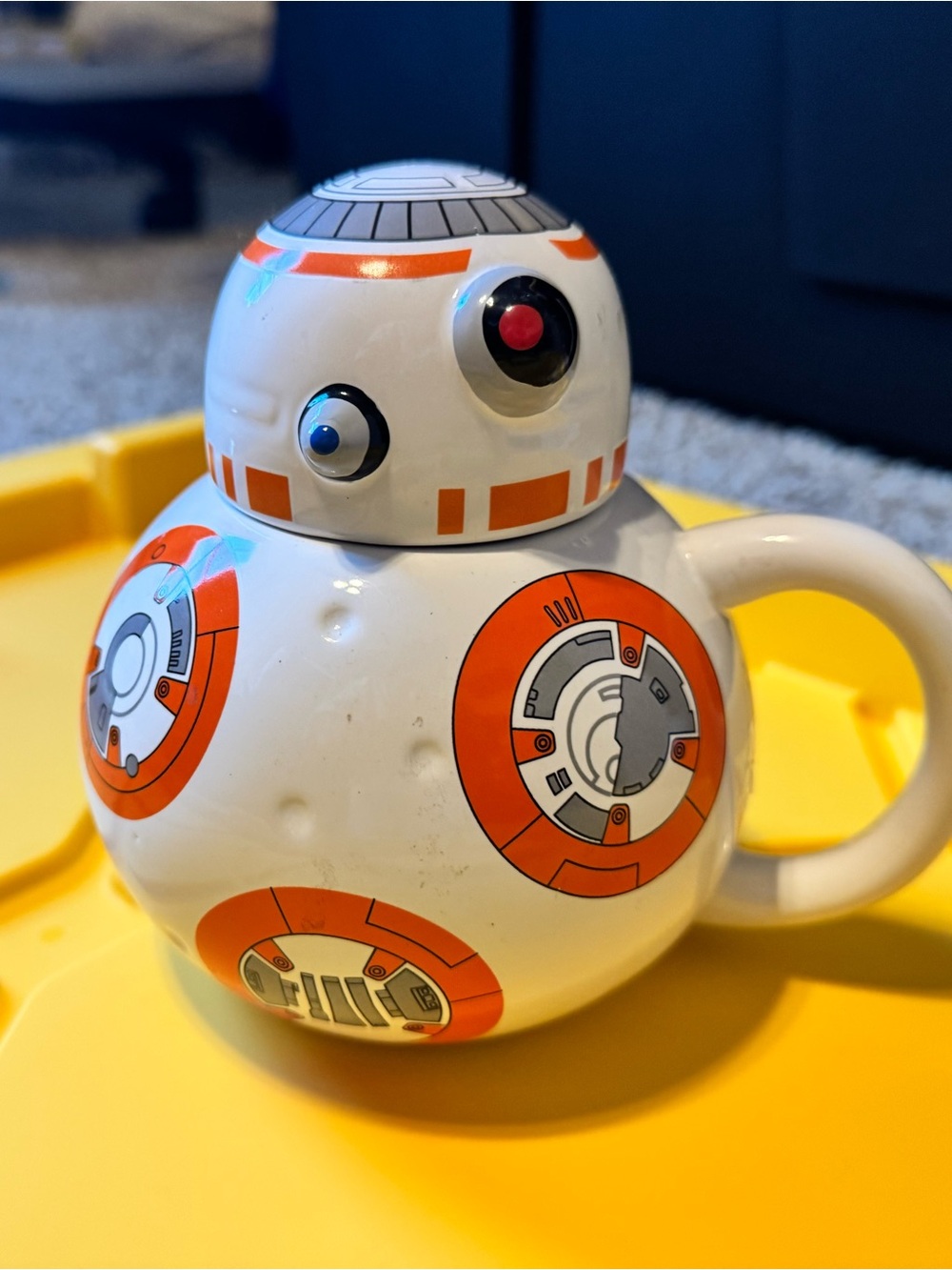 BB-8 Themed Kids Ceramic Mug - White & Orange